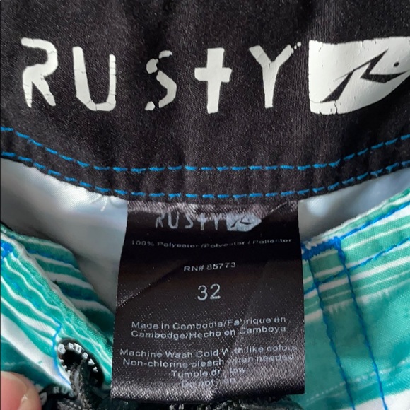 Rusty Swim Trunks Size 32 - Picture 6 of 7